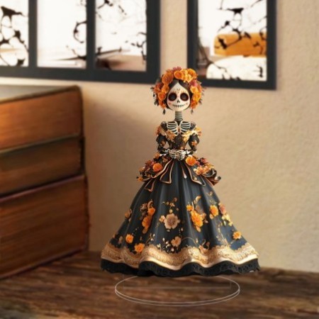 Día de los Muertos Desk Figurine - Durable Decorative Ornament For Home & Office