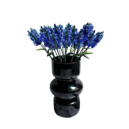 Glass Birth Flower Vase - Handmade Iron Wire Flower Desktop Ornament & Home Decor